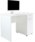 Möbelix Schreibtisch mit Stauraum B 109cm H 77cm Star, Weiß