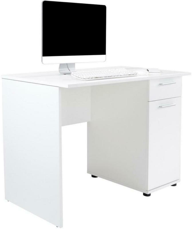 Schreibtisch mit Stauraum B 109cm H 77cm Star, Weiß