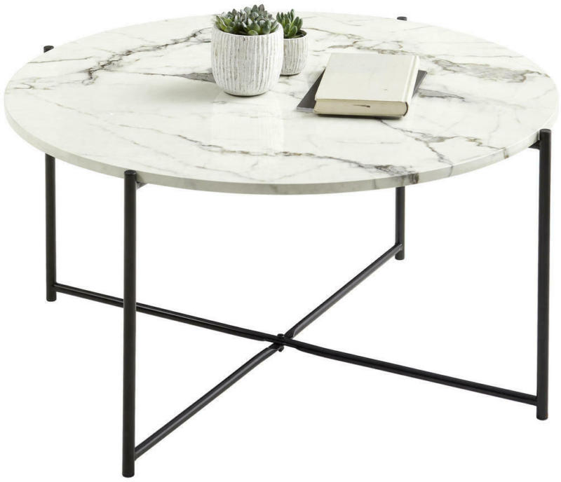 Couchtisch in Metall, Holzwerkstoff 83/83/40 cm
