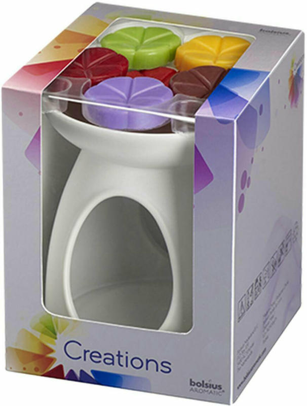 Geschenkset „Duftlampe Basic“, 12,8 cm, weiß