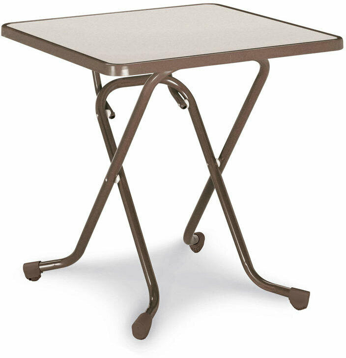 Scherenklapptisch 67x67 cm, braun Braun | 67x67 cm