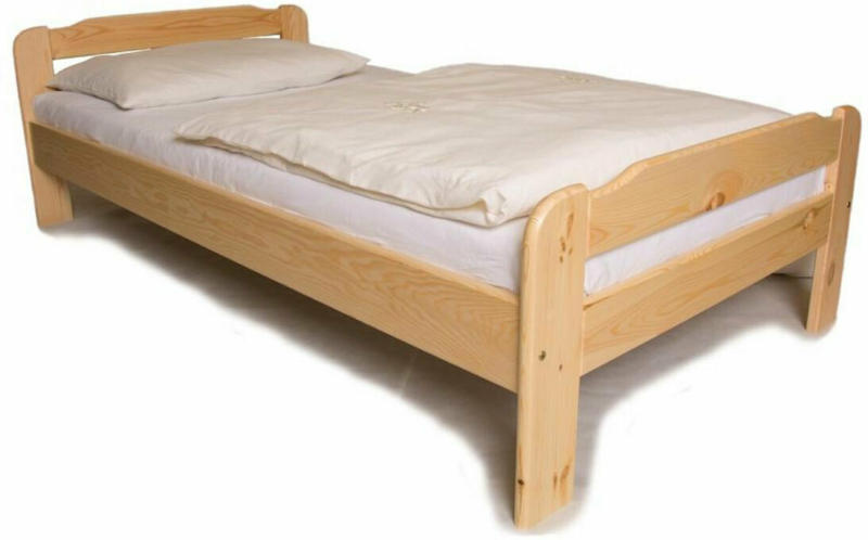 Einzelbett mit Lattenrost, 100x200 cm 100x51 (65)x200 cm