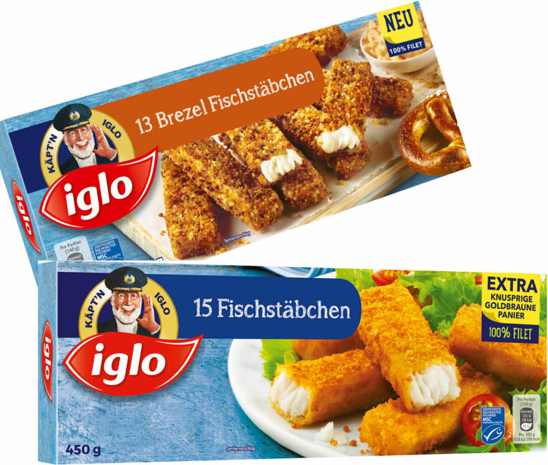 iglo Fisch-, Backfisch- oder Brezel Fischstäbchen