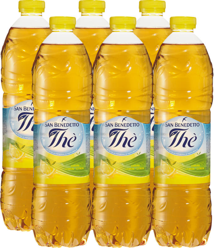 San Benedetto Ice Tea Zitrone, 6 x 1,5 Liter