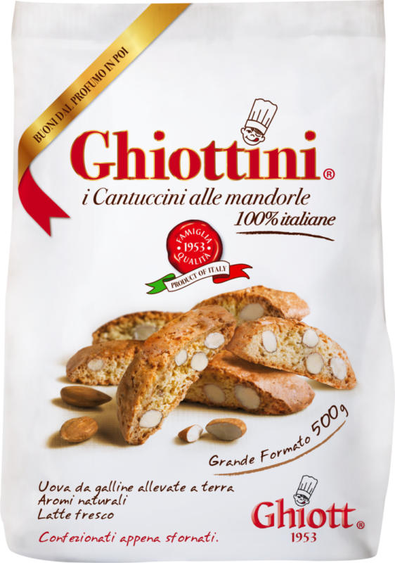Ghiottini Cantuccini mit Mandeln, 500 g