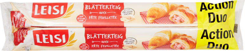 Pasta sfoglia Original Quick Leisi, rotonda, ∅ 32 cm, 2 x 230 g