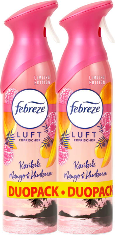 Febreze Lufterfrischer , Karibik Mango Himbeere, 2 x 300 ml
