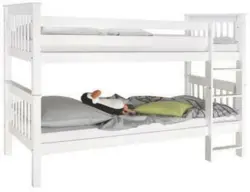 Etagenbett aus Buche in Weiß