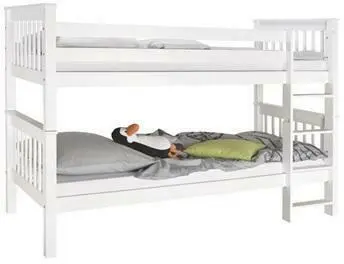 Etagenbett aus Buche in Weiß