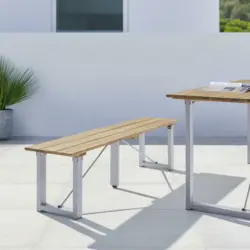 Gartenbank 'Leonor' aus Akazie, grau