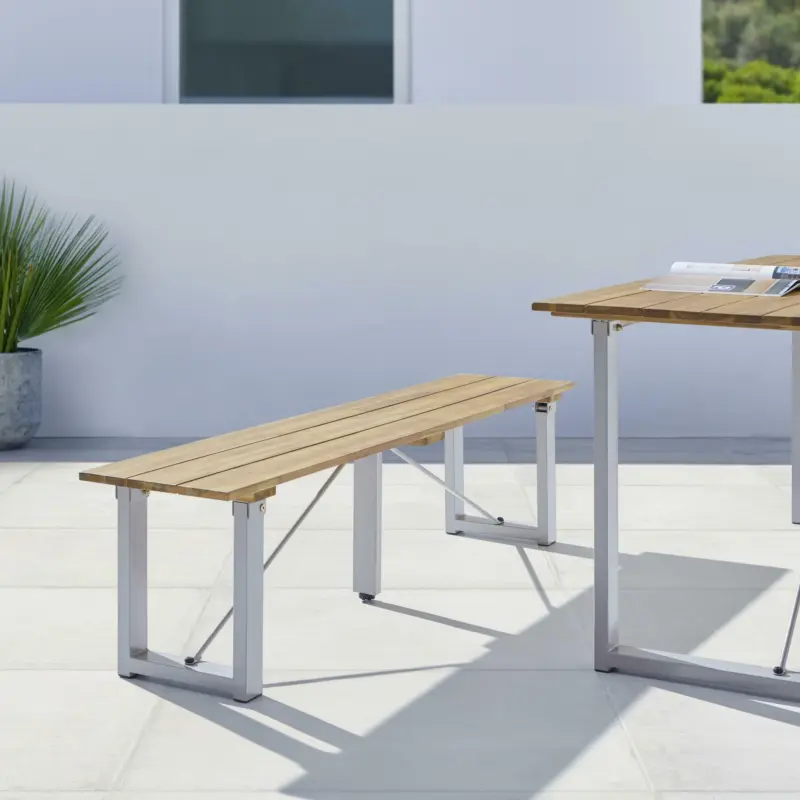 Gartenbank 'Leonor' aus Akazie, grau