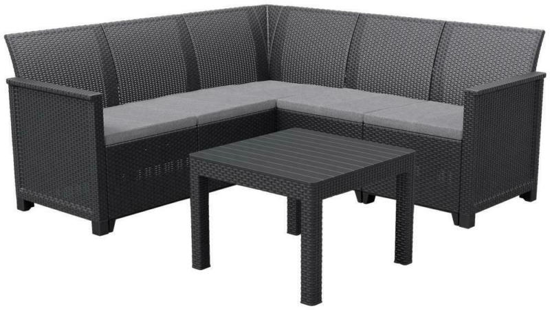 Loungegarnitur 2-Tlg. Emma aus Polyrattan mit Kissen