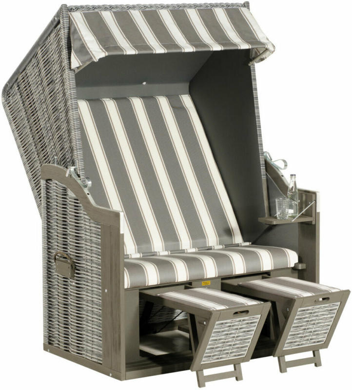 Strandkorb „Rustikal 305 Z“, stone-grey