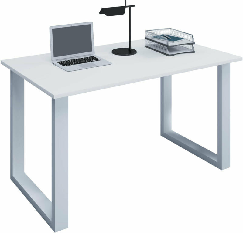 Schreibtisch „Lona“, 110x50 cm, U-Fußgestell, weiß Weiß
