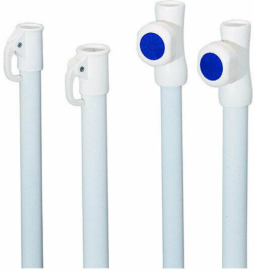 Unterstock für Sonnenschirme Ø30 mm, weiß Weiß | Ø3 cm