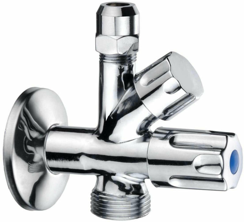 Wasch-/Spülmaschinen-Eckventil 1/2", Chrom