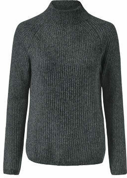 Strickpullover mit Stehkragen