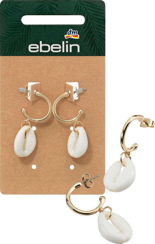 ebelin Creolen mit Muschel-Anhänger