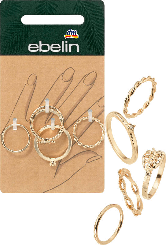 ebelin Mehrfachringe Gold-Optik