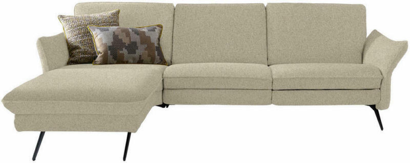 Wohnlandschaft in Textil Hellbraun
