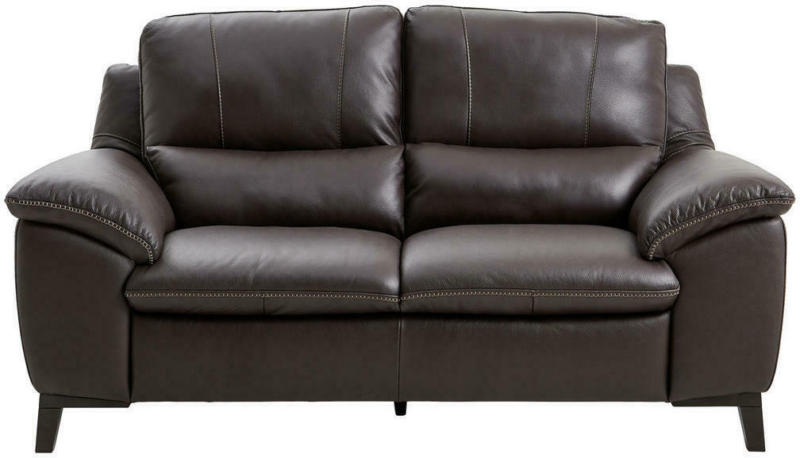 Zweisitzer-Sofa in Leder Dunkelbraun