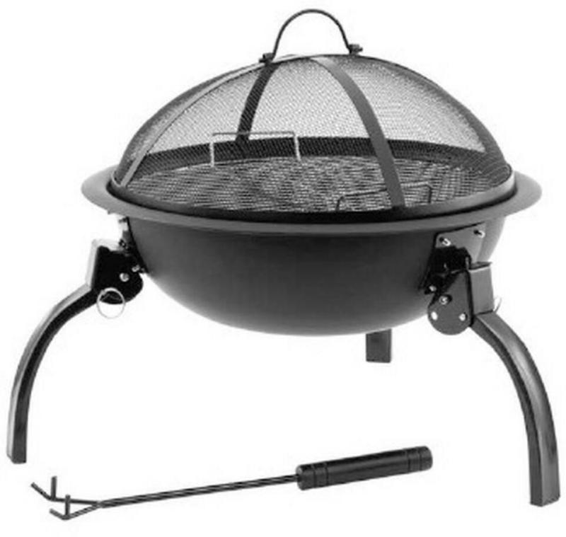 Feuerstelle Ø 52 cm mit Grillrost Barbecue Champ Wood