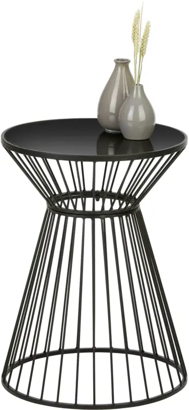 Beistelltisch aus Metall in Schwarz