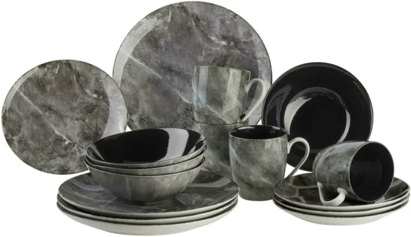 Kombiservice Marble, 16-teilig