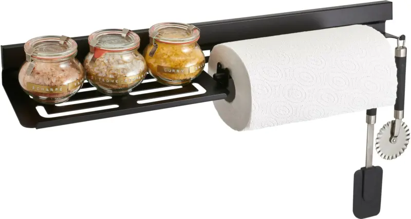 Küchenreling Olimpia aus Metall in Schwarz