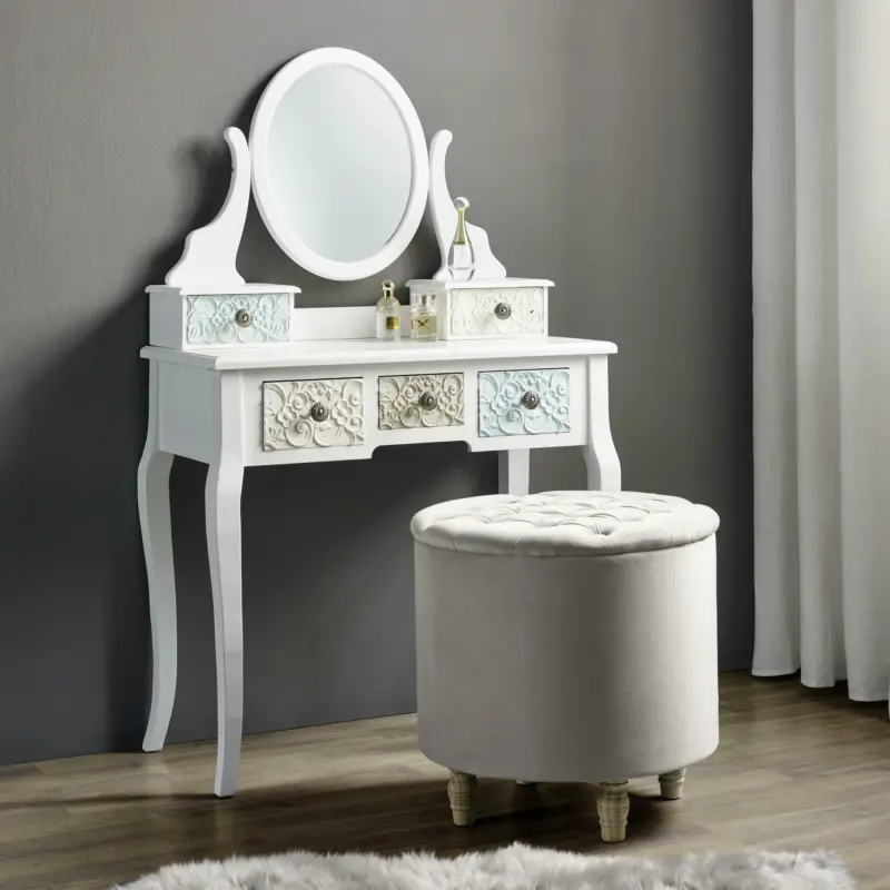 Hocker 'Rosalie' inkl. Stauraum, champagner