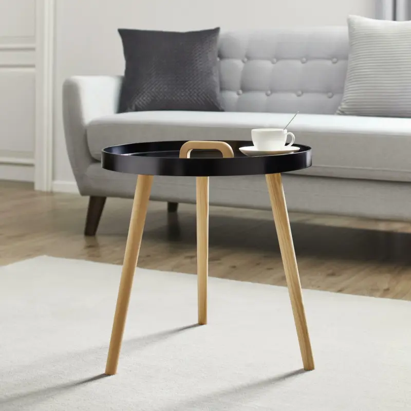 Couchtisch 'Lia', Ø ca.49,5cm, schwarz