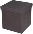 Hocker BILBAO 37.5x37.5x37.5cm Synthetisches Leder schwarz