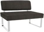 Möbelix Sitzbank mit Lehne Gepolstert Grau Cres B: 120 cm