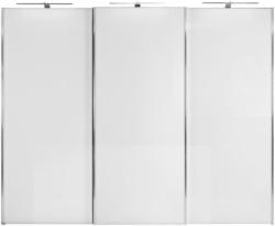 Schwebetürenschrank Glasfront 336 cm Sonate Rom, Weiß