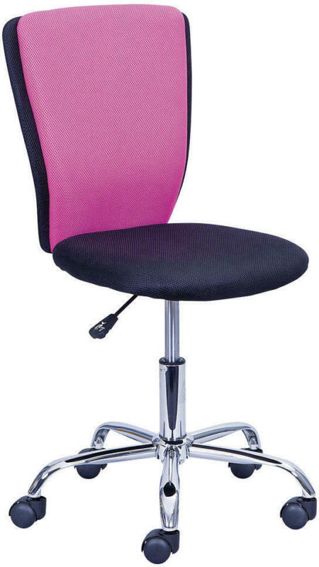 Jugenddrehstuhl in Schwarz, Pink