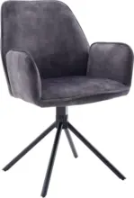 mömax Armlehnstuhl in Anthrazit/Schwarz