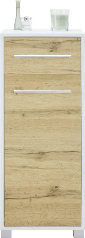 Unterschrank Weiß/Eichefarben
