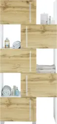 Regalelement Weiß/Eichefarben