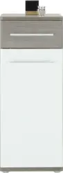 Unterschrank Weiß Hochglanz/Braun