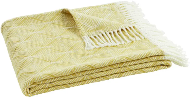 Decke Samira in Gelb/Natur ca. 130x170cm