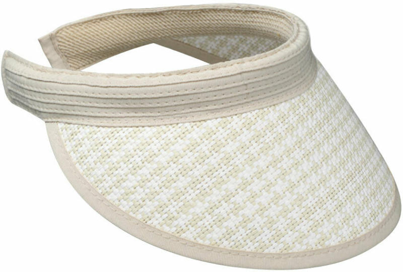 Sonnen-Visor, Hahnentrittmuster, beige/weiß beige/weiß