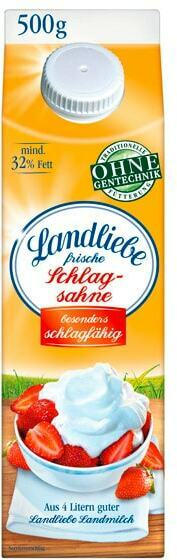 Landliebe frische Schlagsahne