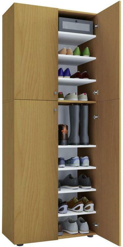 Schuhschrank Lona XXL 9 Fächer Buche Dekor