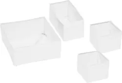 Aufbewahrungsboxen-Set Tina in Weiß, 4-teilig