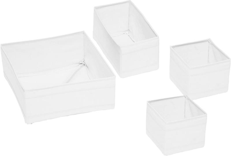 Aufbewahrungsboxen-Set Tina in Weiß, 4-teilig
