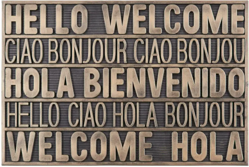 Fußmatte Welcome in Kupferfarben ca.40x60cm