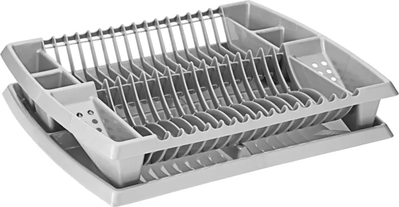 Geschirrabtropfkorb Helge in Silberfarben