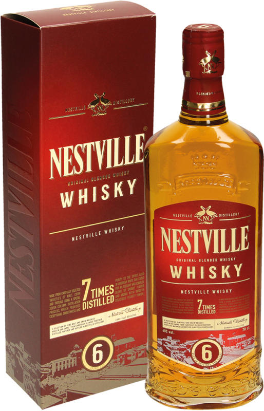 Nestville Whisky, 6 Jahre gereift. Mit Farbstoff, 40% vol.