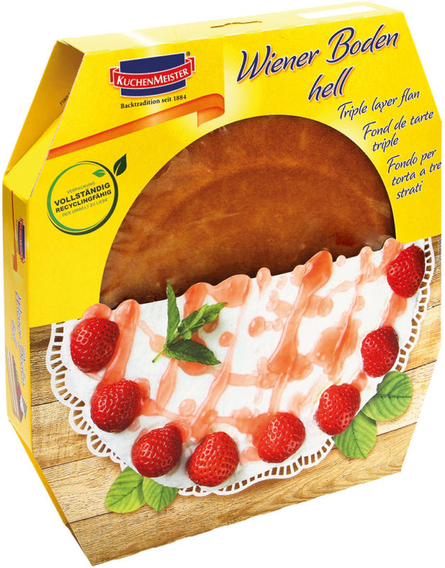 Wiener Boden (Tortenboden) hell (3 Schichten)