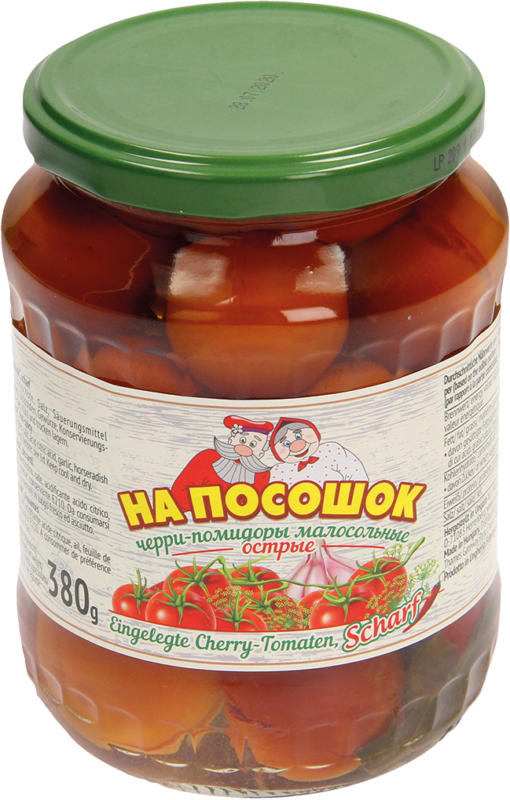 Eingelegte Cherry-Tomaten, scharf